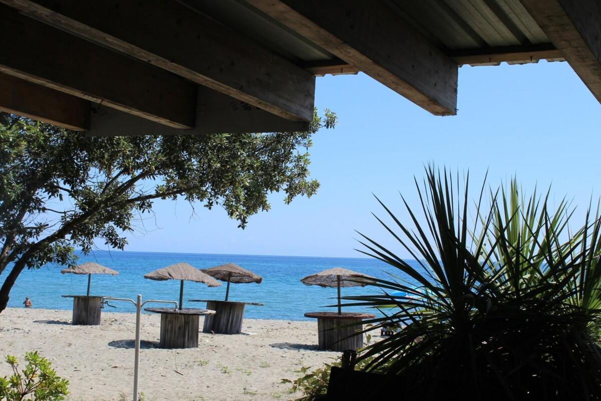 Bord de mer, pieds dans l'eau, vue panoramique Villa San-Nicolao Exteriör bild